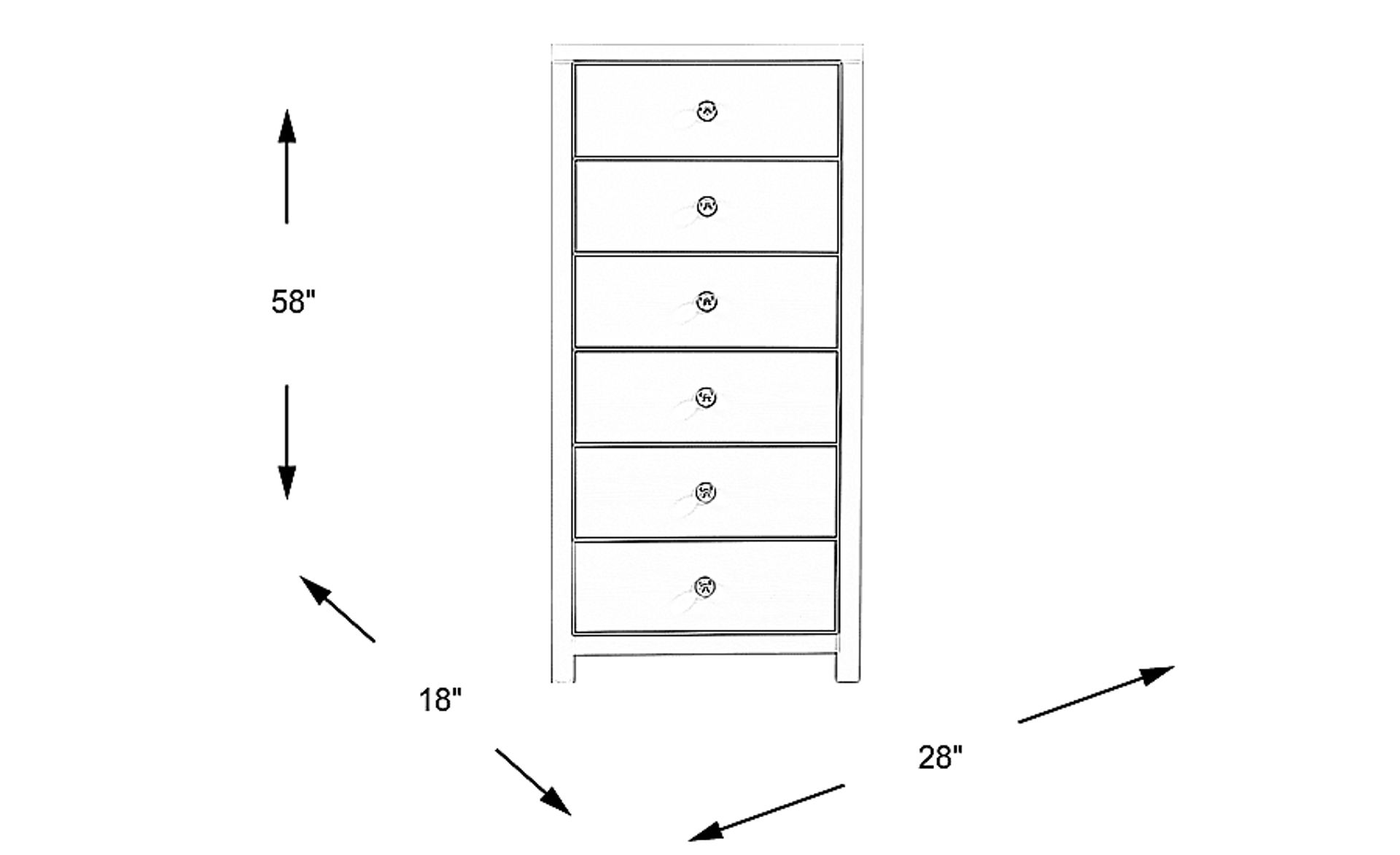 Barringer Place White Colors,White Tall Chest | Rooms to Go