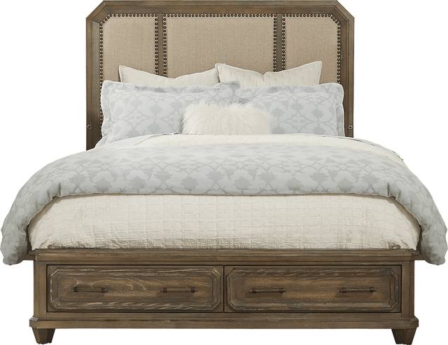 Barriston Trail Brown 3 Pc Queen Panel Bed with Storage - Thumbnail - Image 1