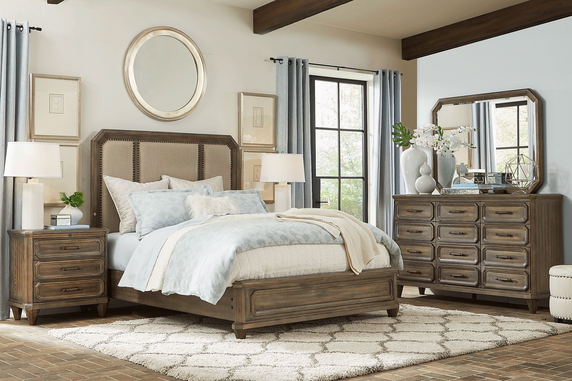 Barriston Trail Brown 3 Pc King Panel Bed - Image 2