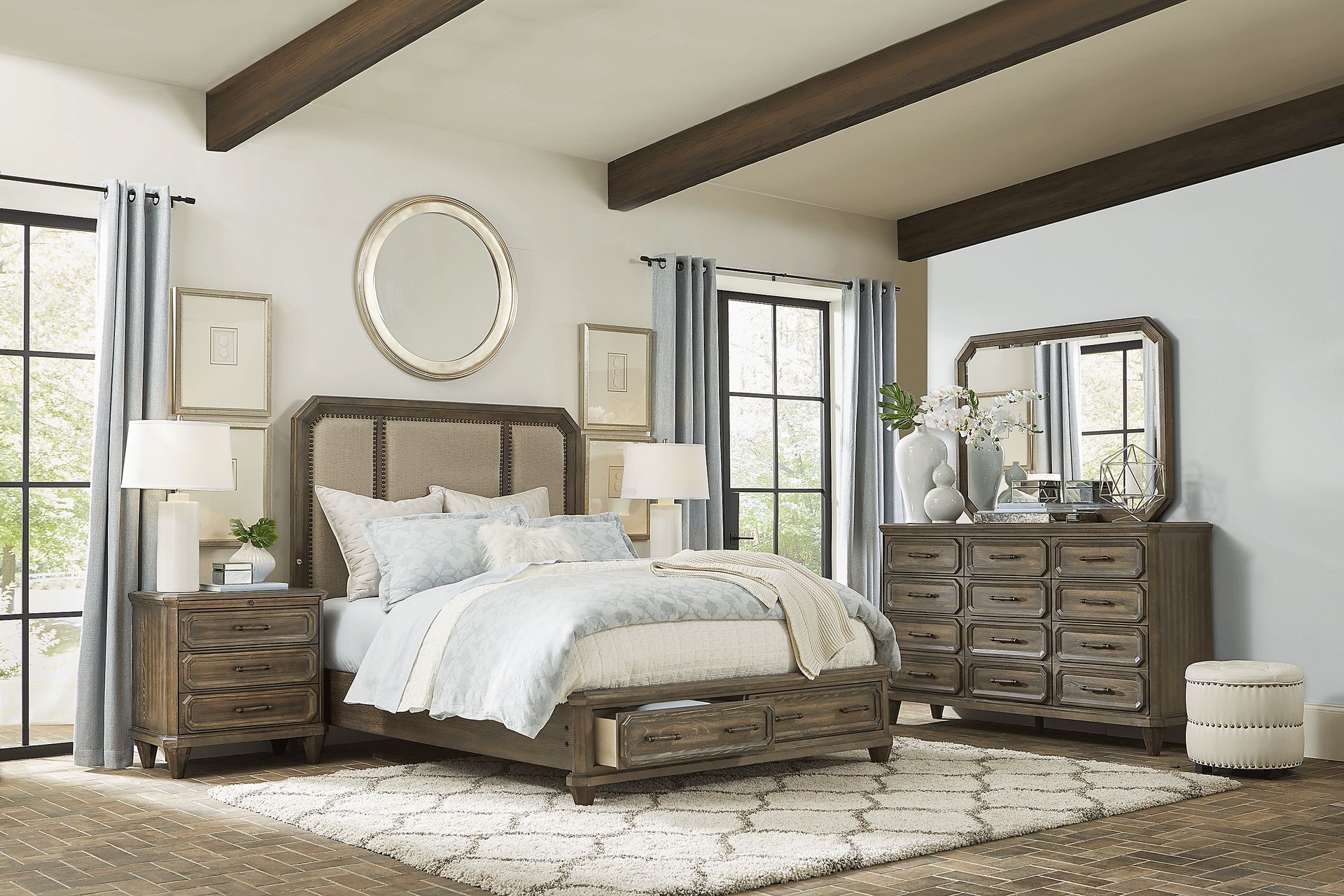 Barriston Trail Brown 7 Pc Queen Storage Bedroom - Image 1