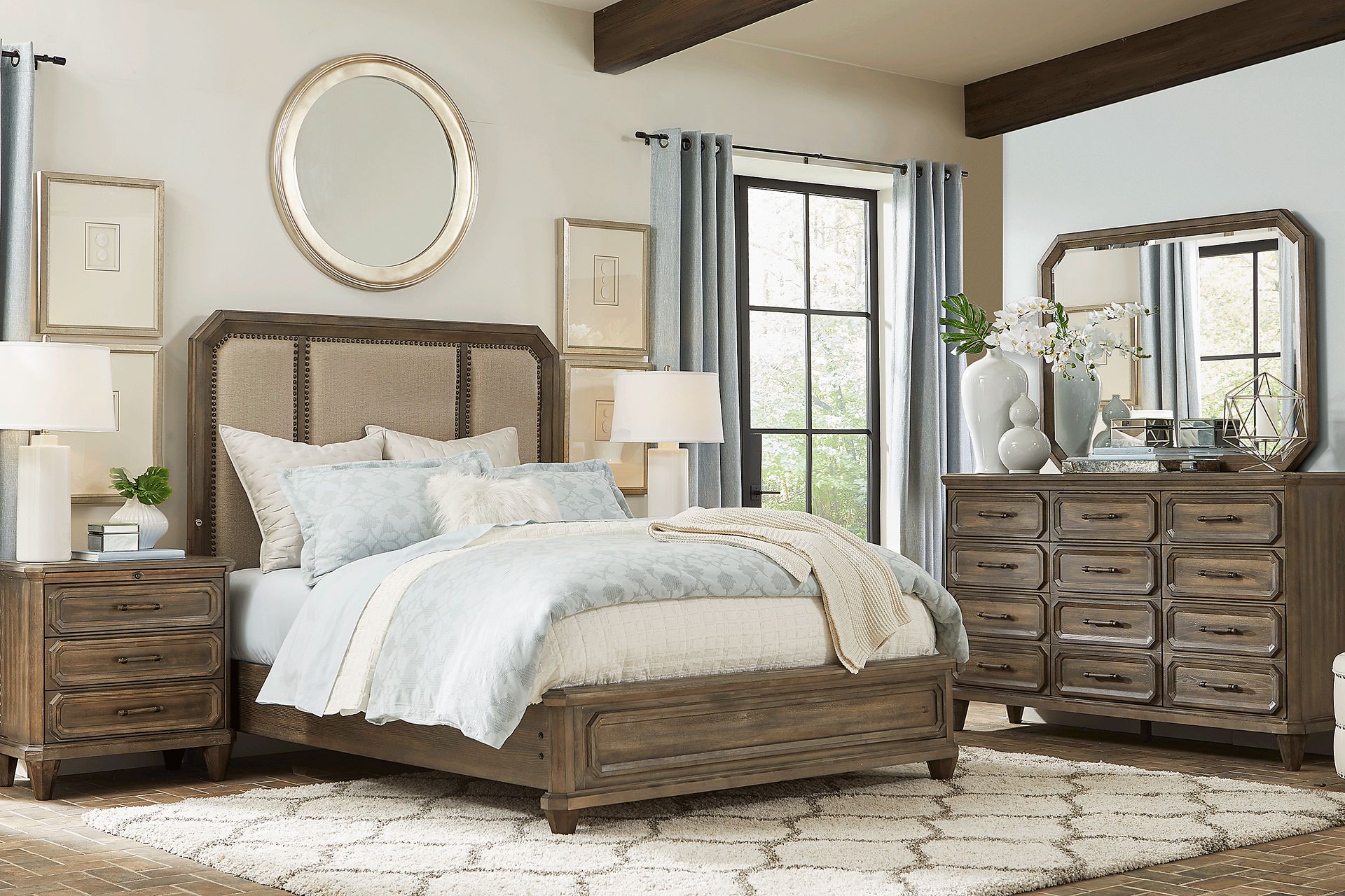 Barriston Trail Brown 8 Pc Queen Panel Bedroom - Image 1