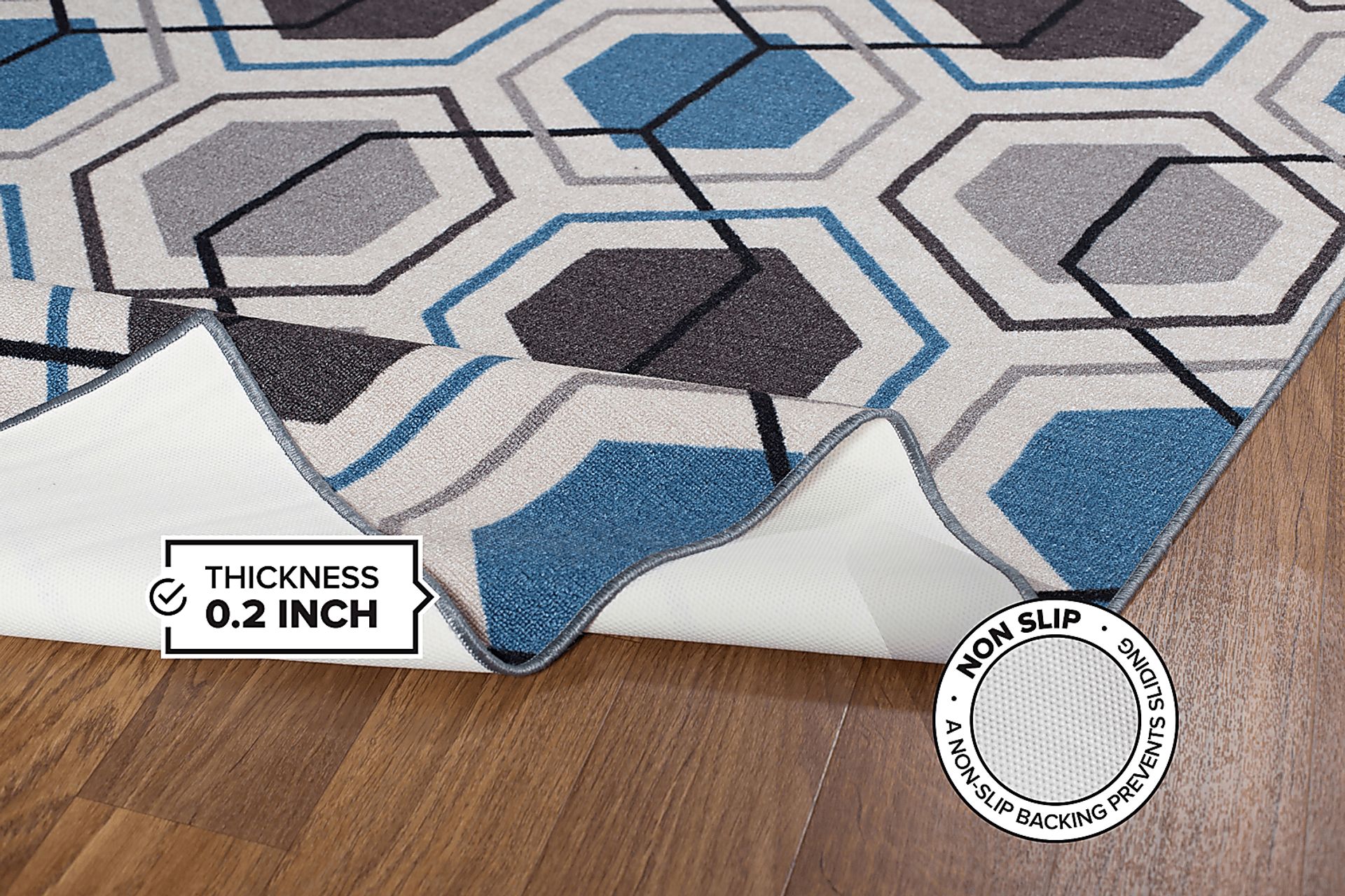 Barrlow Blue 5'3 x 7'3 Rug - Image 2