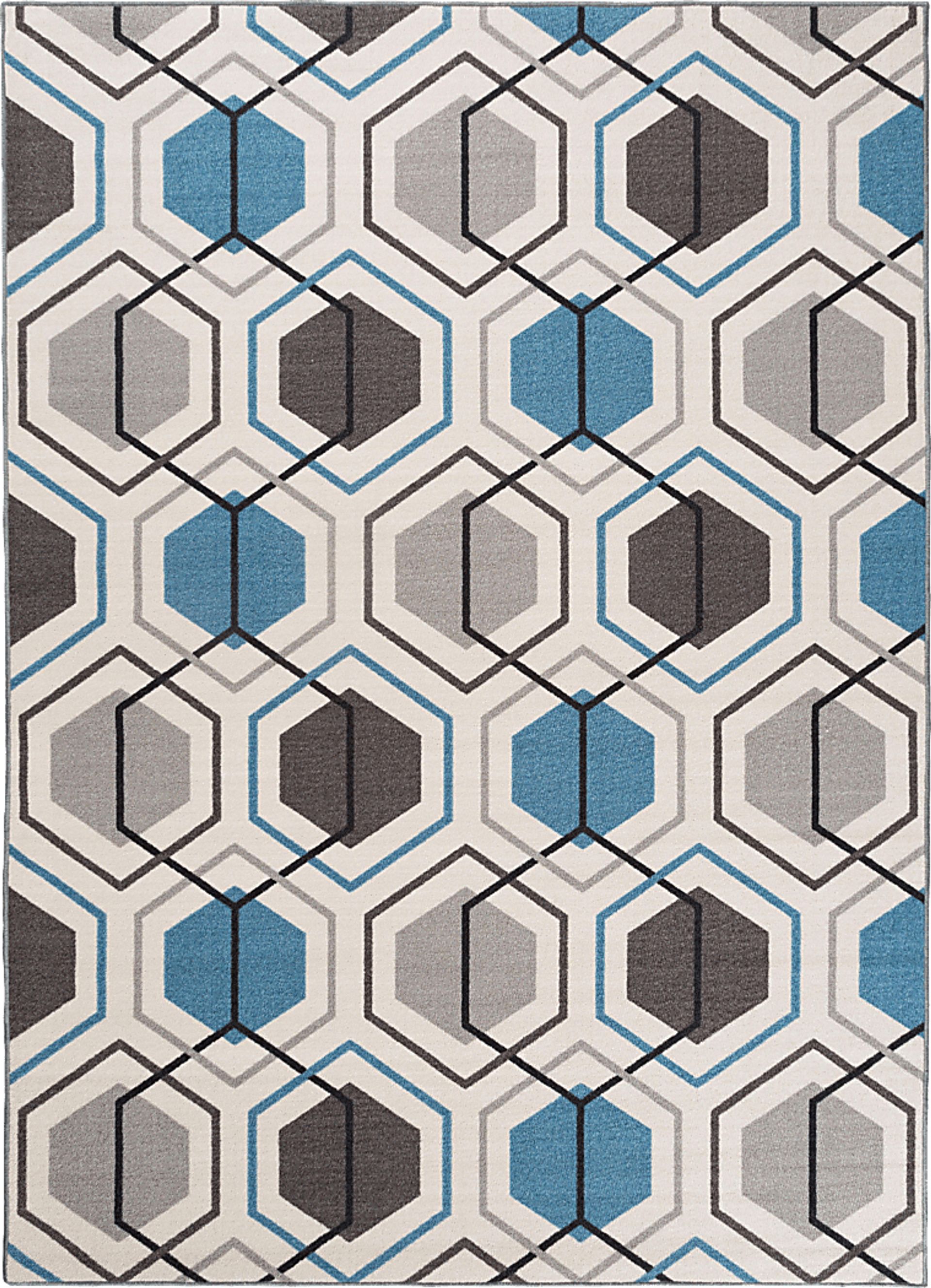 Barrlow Blue Rug | Rooms to Go