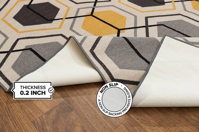 Barrlow Yellow 5'3 x 7'3 Rug - Thumbnail - Image 2