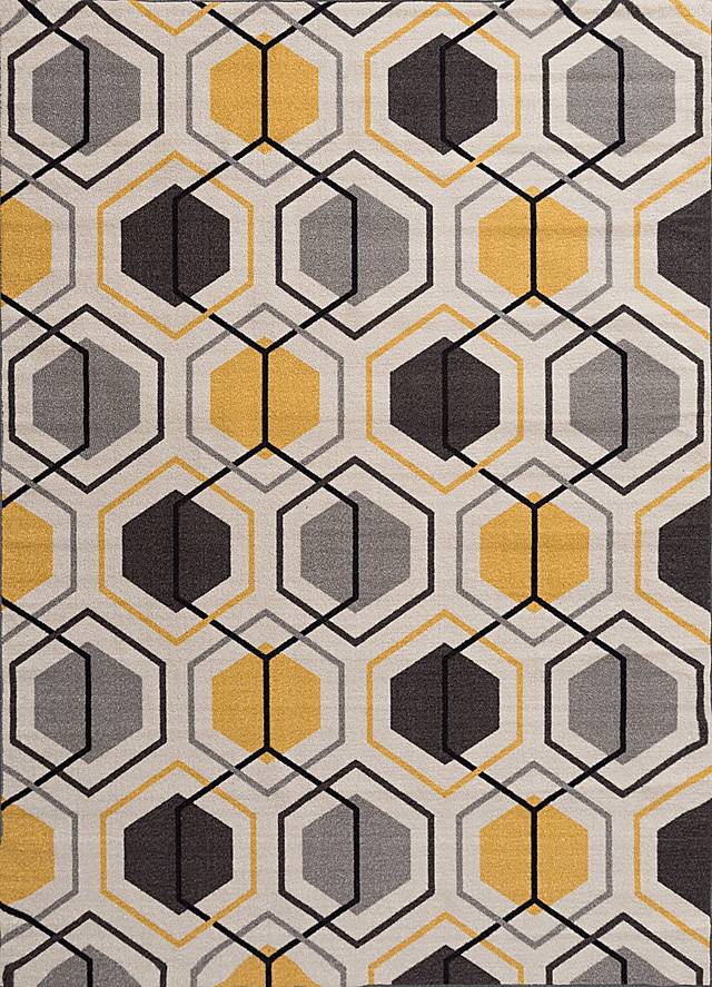 Barrlow Yellow 5'3 x 7'3 Rug - Thumbnail - Image 1