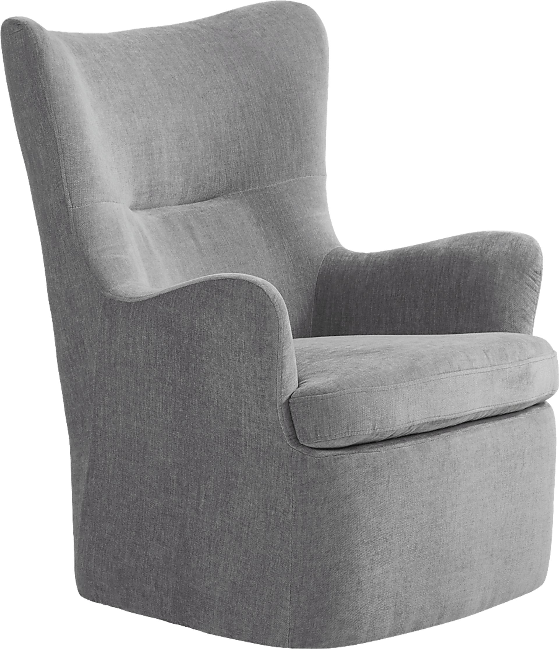 Barsha Heights Gray Swivel Glider Chair - Image 1
