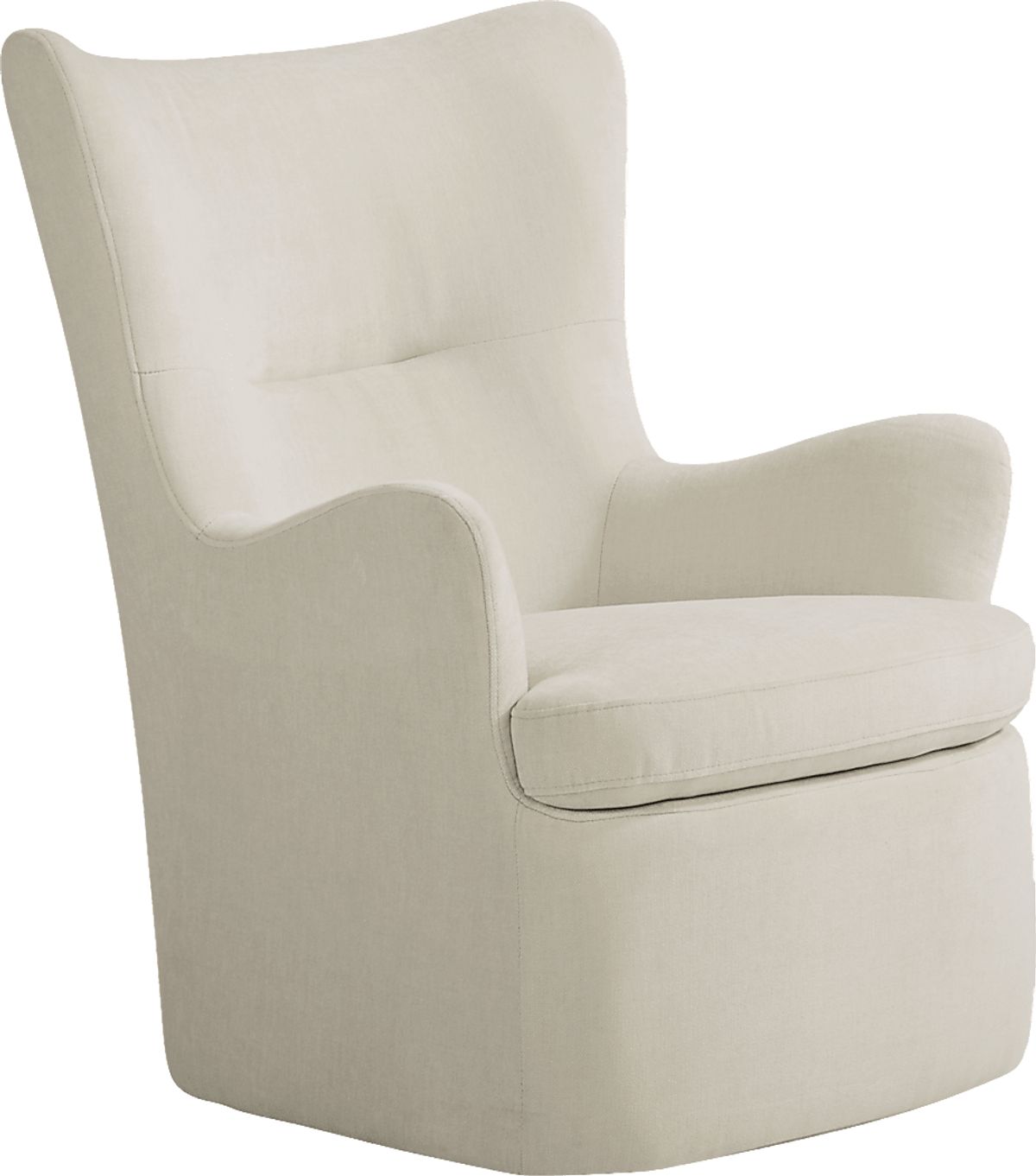 Barsha Heights Ivory Beige Polyester Fabric Glider,Swivel Chair Rooms
