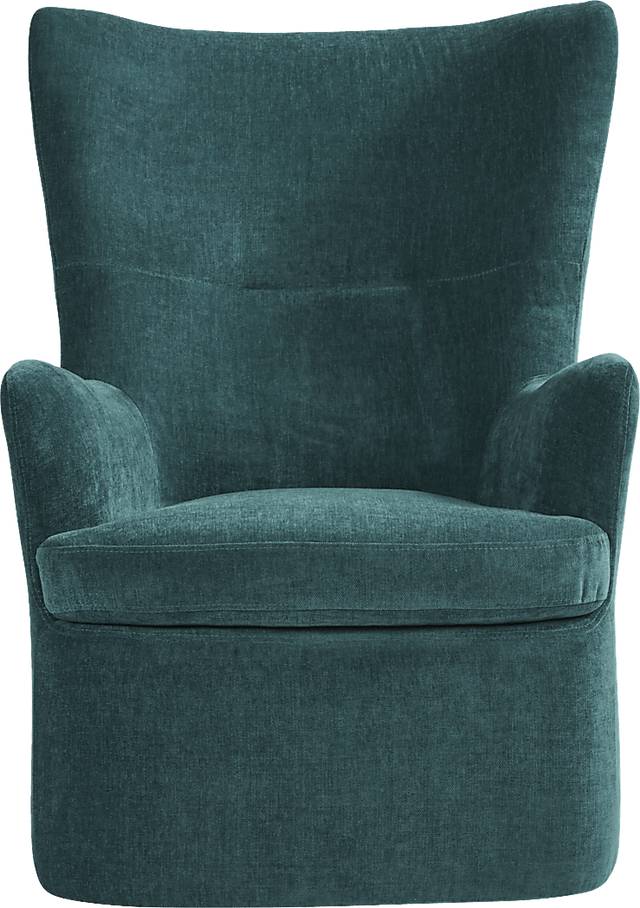 Barsha Heights Teal Swivel Glider Chair - Thumbnail - Image 2