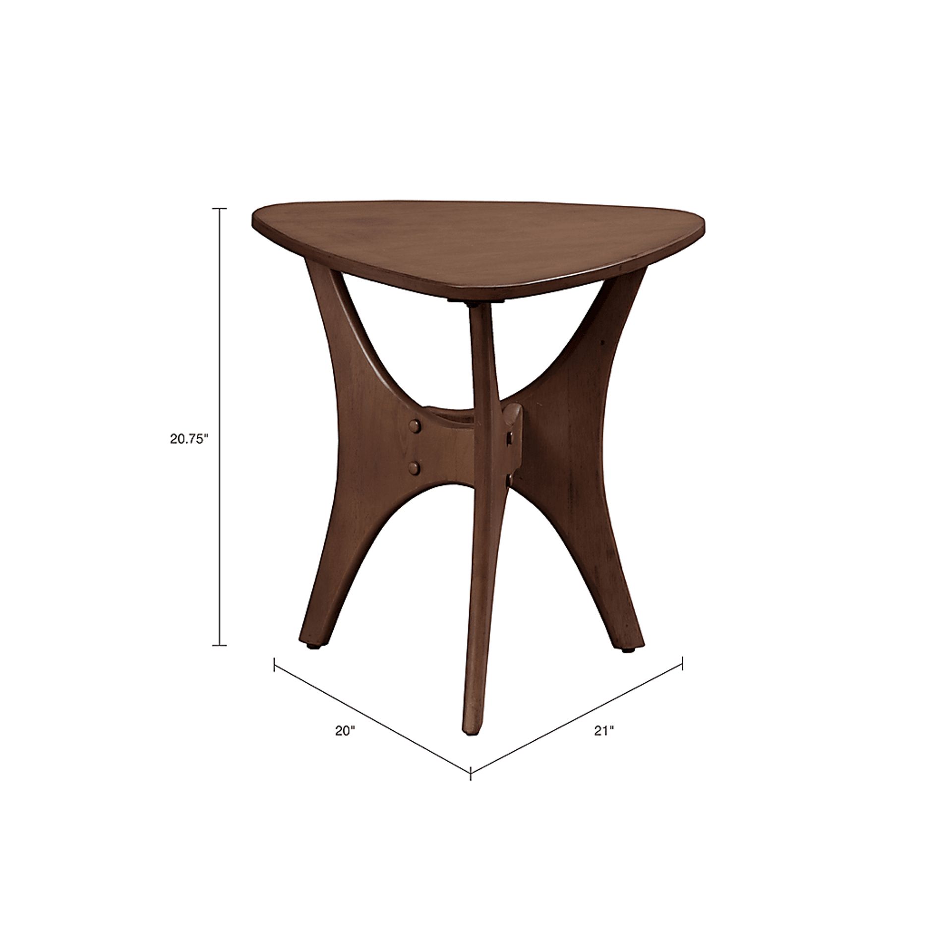 Barshay Brown Triangle Side Table - Image 2