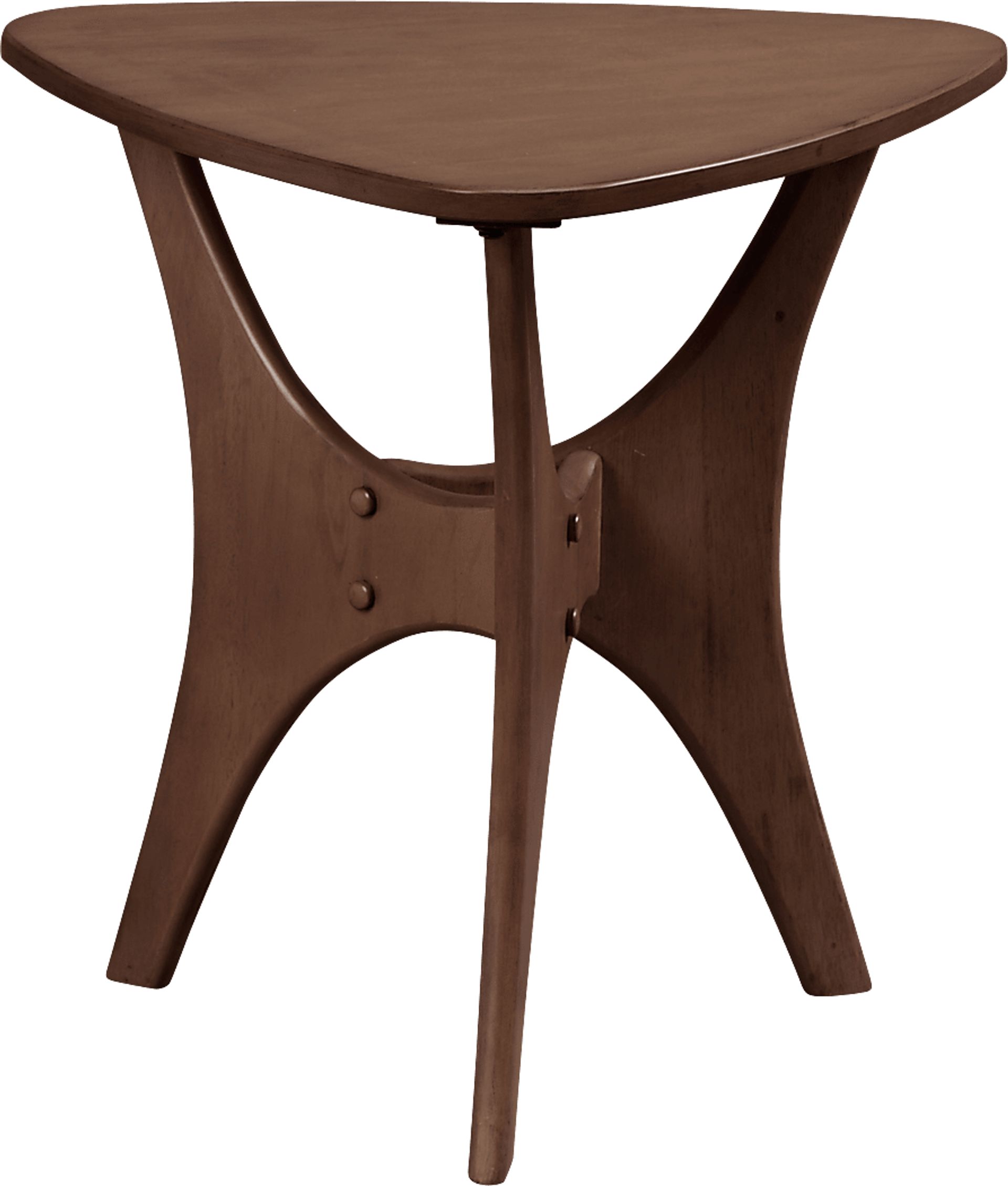 Barshay Brown Triangle Side Table - Image 1