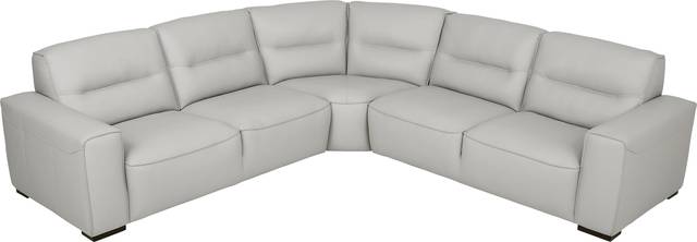 Bartello Gray 3 Pc Leather Sectional - Thumbnail - Image 3