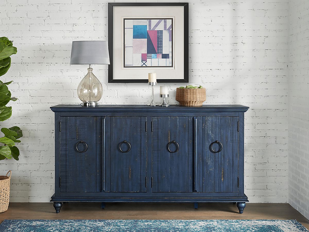 Bartelt Blue Colors 65 in. Console | Rooms to Go