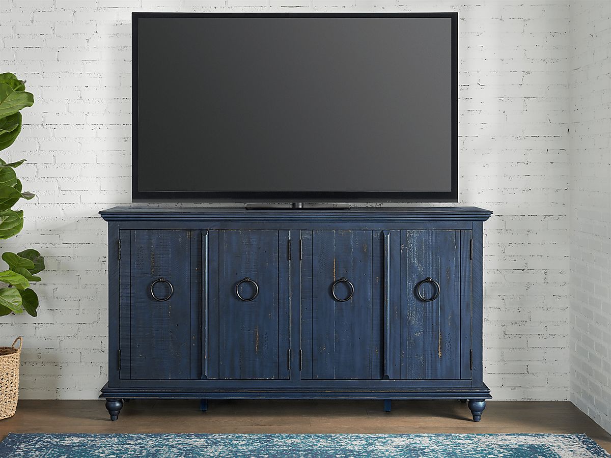 Bartelt Blue Colors 65 in. Console | Rooms to Go