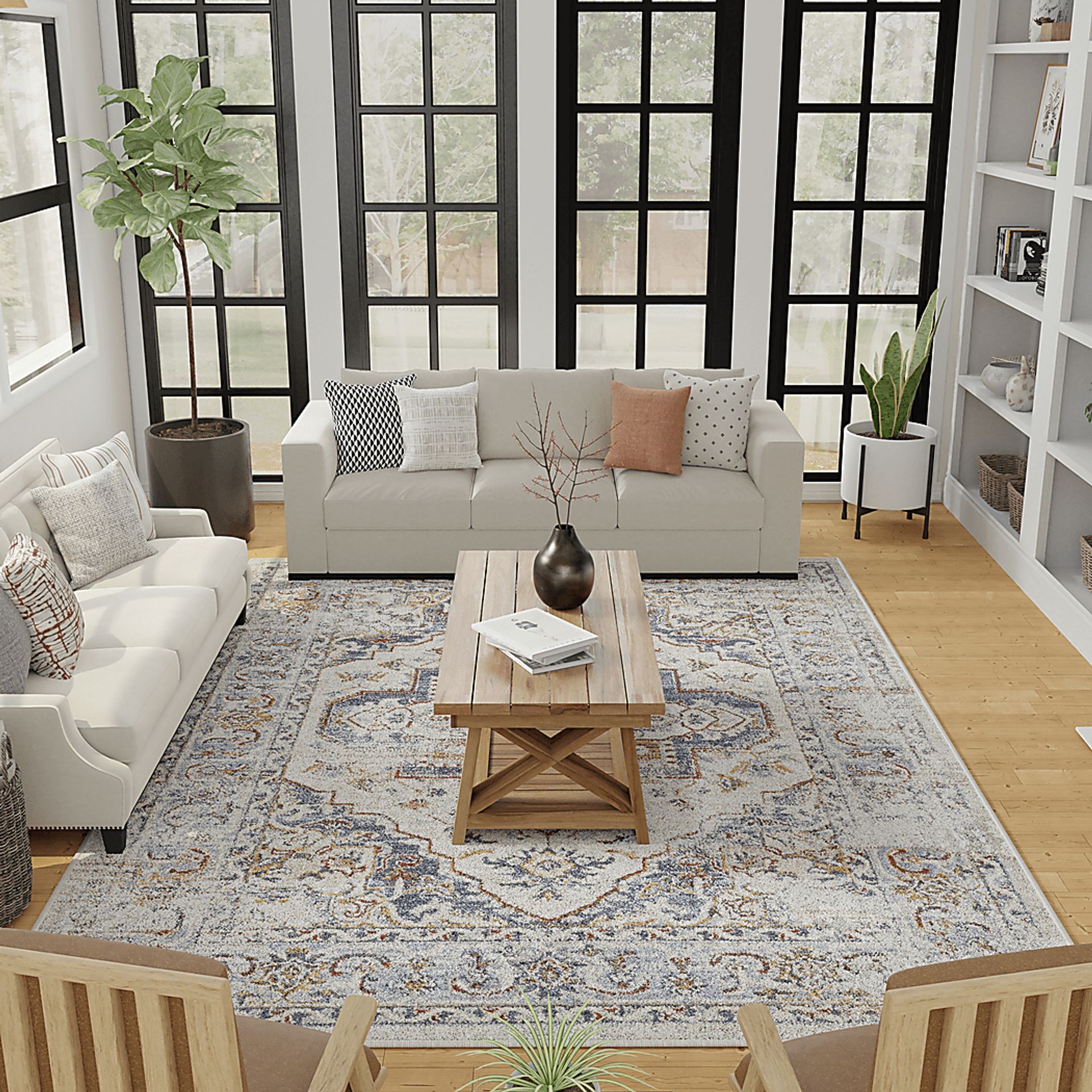 Bartleigh Cream 5'3 x 7'3 Area Rug - Image 2
