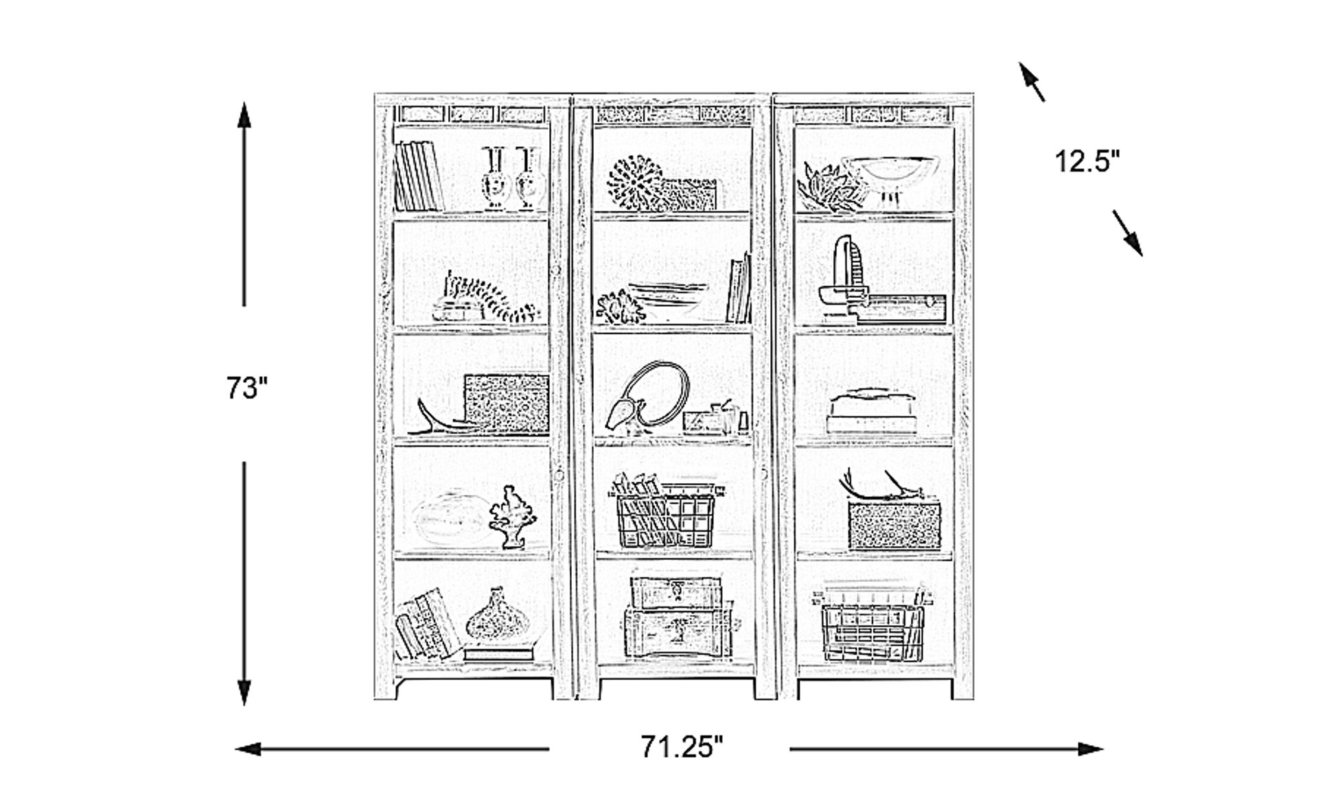 Dimension Image. Please refer to the Dimension Tab on this page for dimension details.