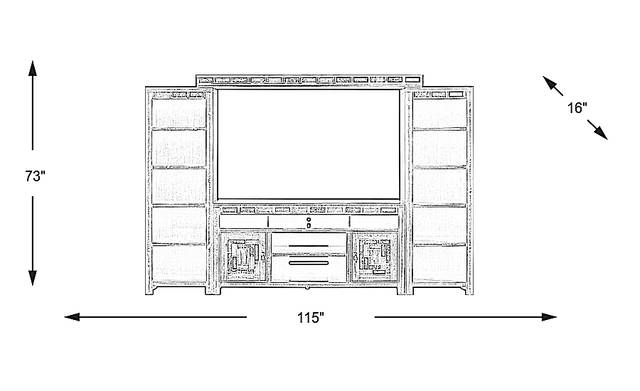 Dimension Image. Please refer to the Dimension Tab on this page for dimension details.