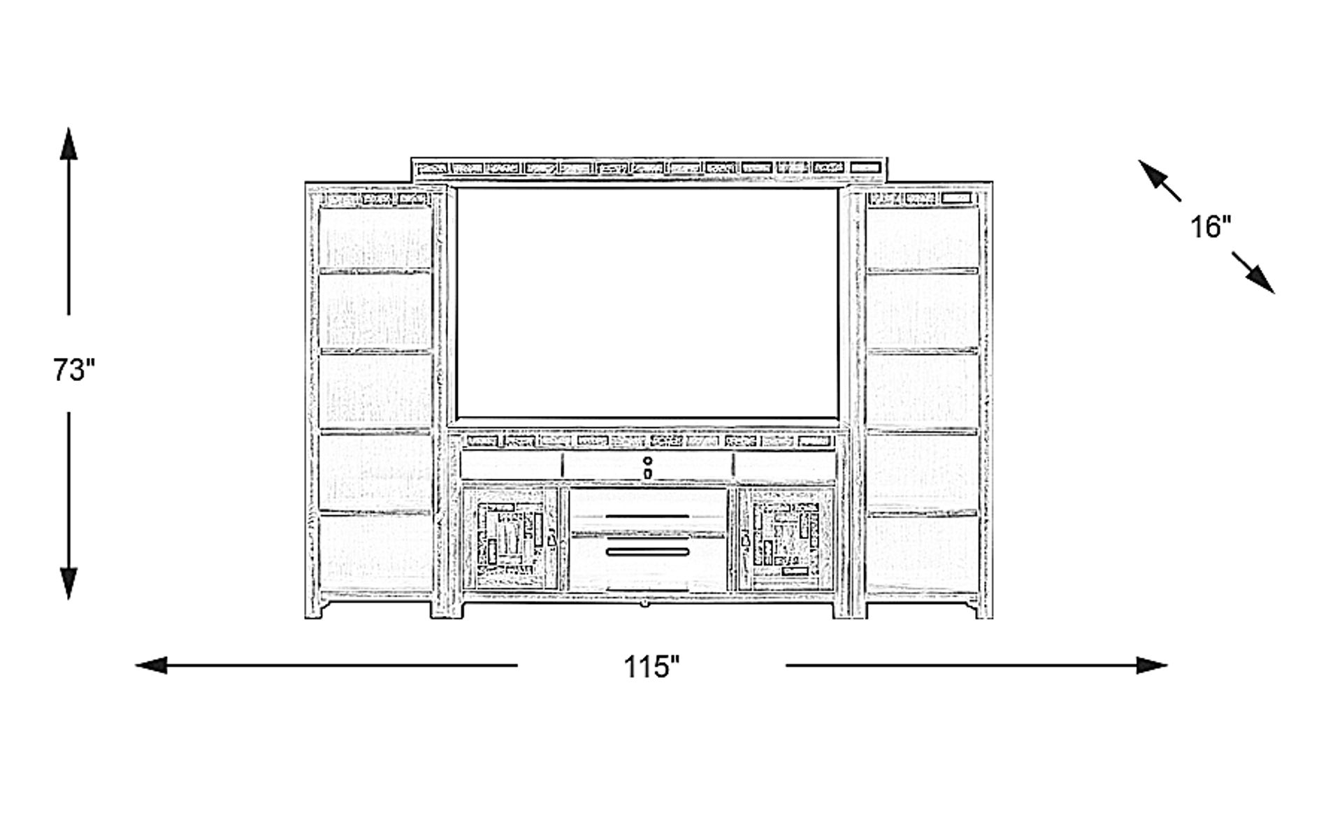 Dimension Image. Please refer to the Dimension Tab on this page for dimension details.