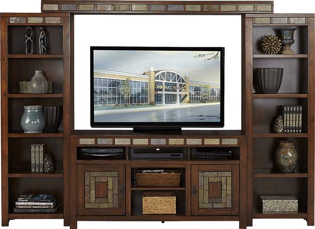 Bartlett II Cherry 4 Pc Wall Unit - Thumbnail - Image 1