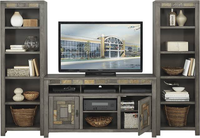 Bartlett II Gray 3 Pc Wall Unit - Thumbnail - Image 1