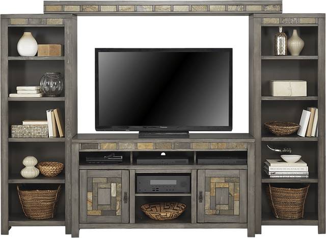 Bartlett II Gray 4 Pc Wall Unit - Thumbnail - Image 2