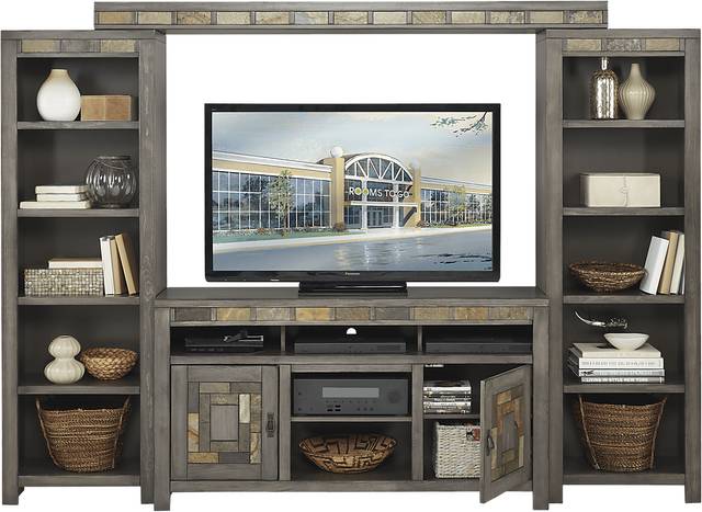 Bartlett II Gray 4 Pc Wall Unit - Thumbnail - Image 1