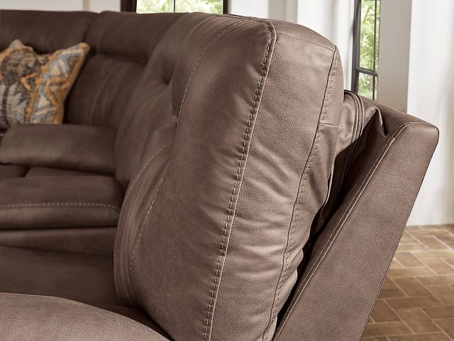 Barton Brown 7 Pc Dual Power Reclining Sectional Living Room - Thumbnail - Image 9