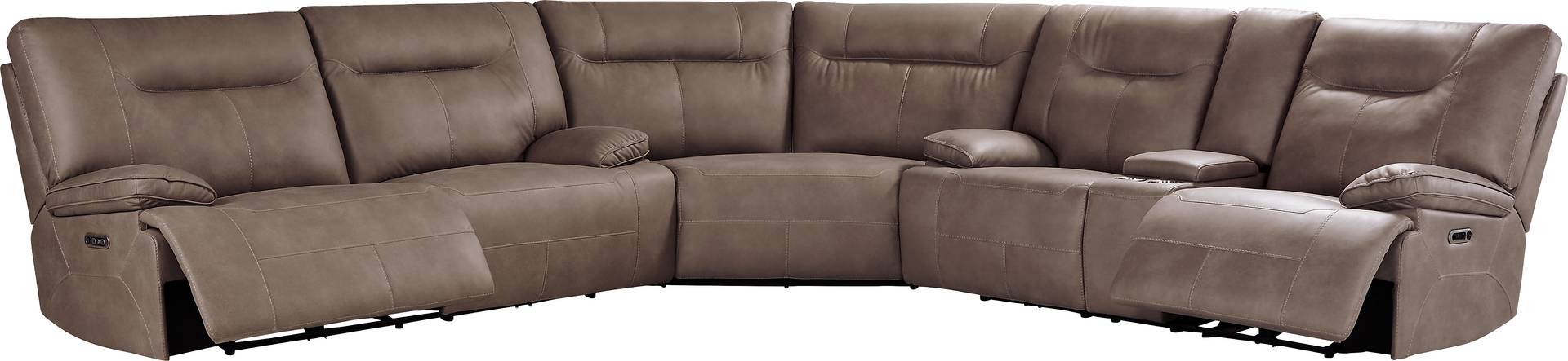 3 pc dual power reclining sectional