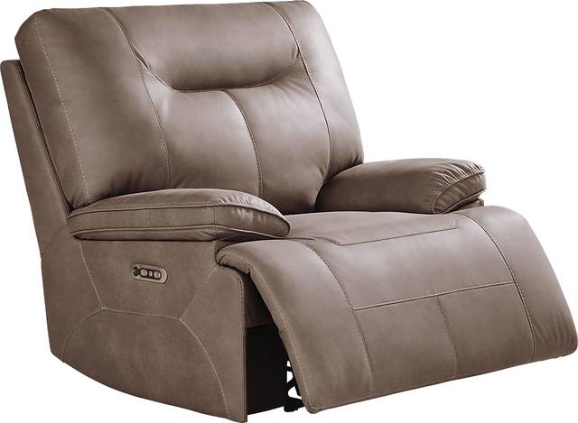 Barton Brown Dual Power Recliner - Thumbnail - Image 1