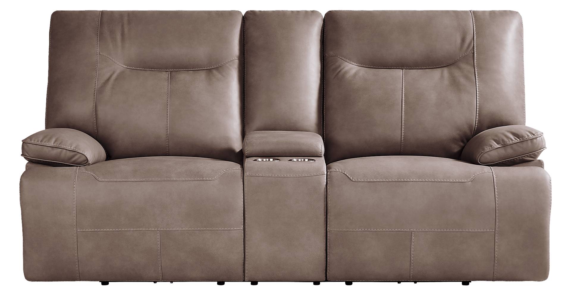 dual power reclining console loveseat