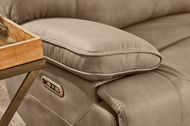 Barton Taupe 7 Pc Dual Power Reclining Sectional Living Room - Thumbnail - Image 17