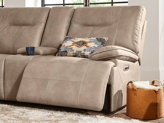 Barton Taupe 5 Pc Dual Power Reclining Living Room - Thumbnail - Image 8