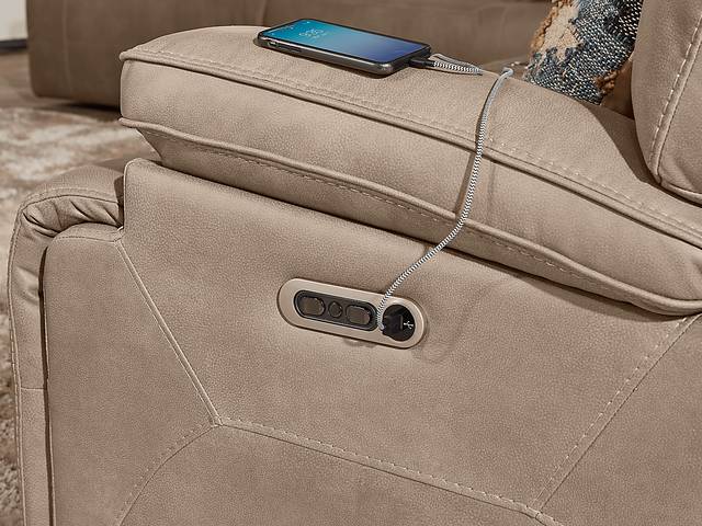 Barton Taupe 5 Pc Dual Power Reclining Living Room - Thumbnail - Image 9