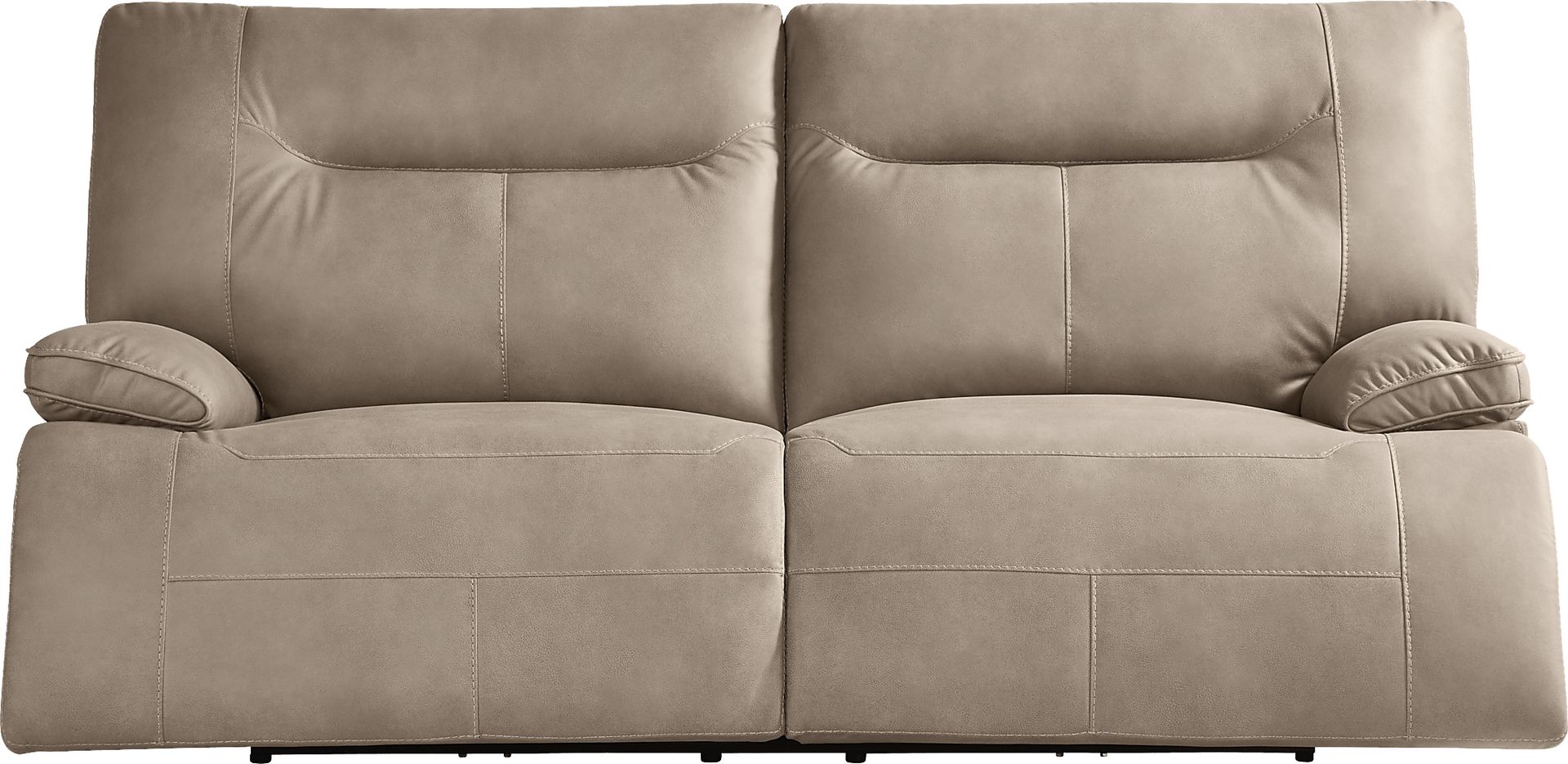 Barton Taupe Dual Power Reclining Sofa - Image 2