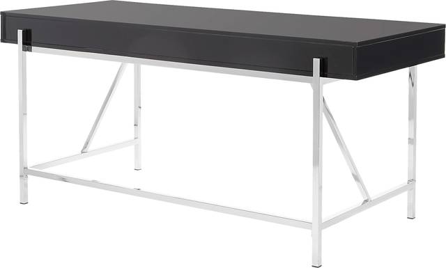Bartonne Black/Chrome Desk - Thumbnail - Image 2
