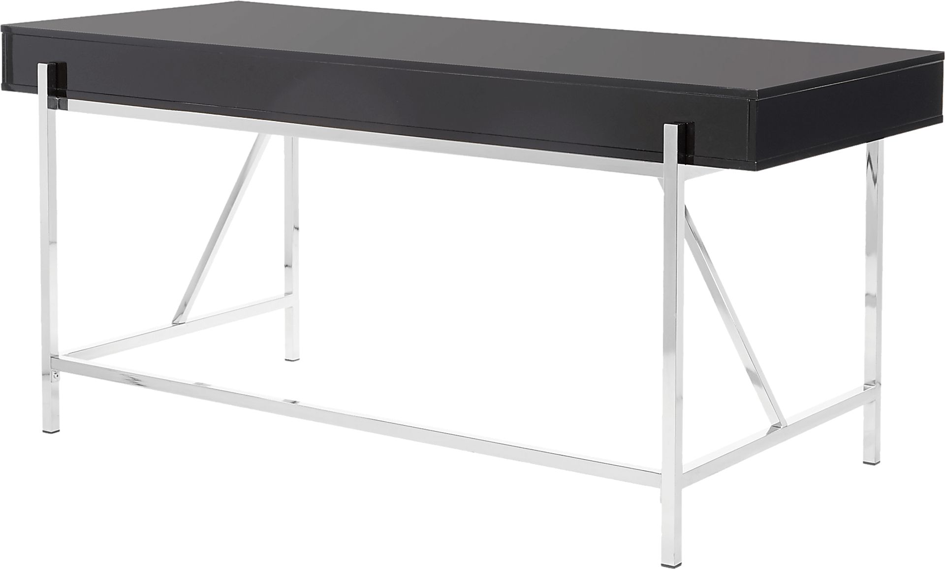 Bartonne Black/Chrome Desk - Image 2
