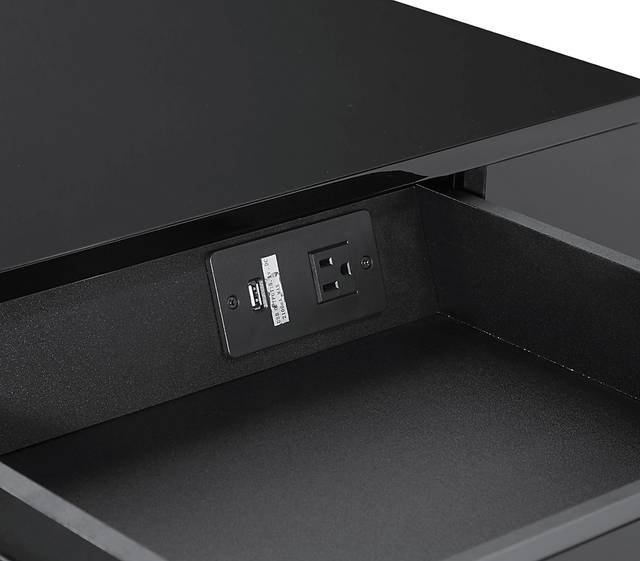 Bartonne Black/Chrome Desk - Thumbnail - Image 3