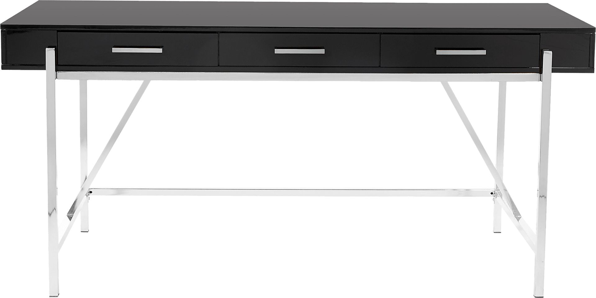Bartonne Black/Chrome Desk - Image 5