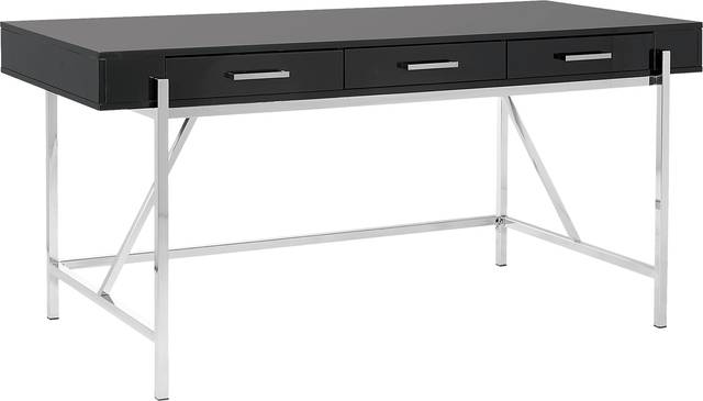Bartonne Black/Chrome Desk - Thumbnail - Image 1