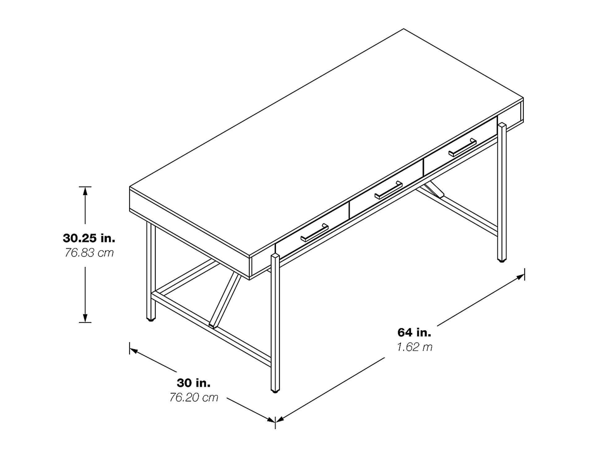 Bartonne White Desk - Image 11