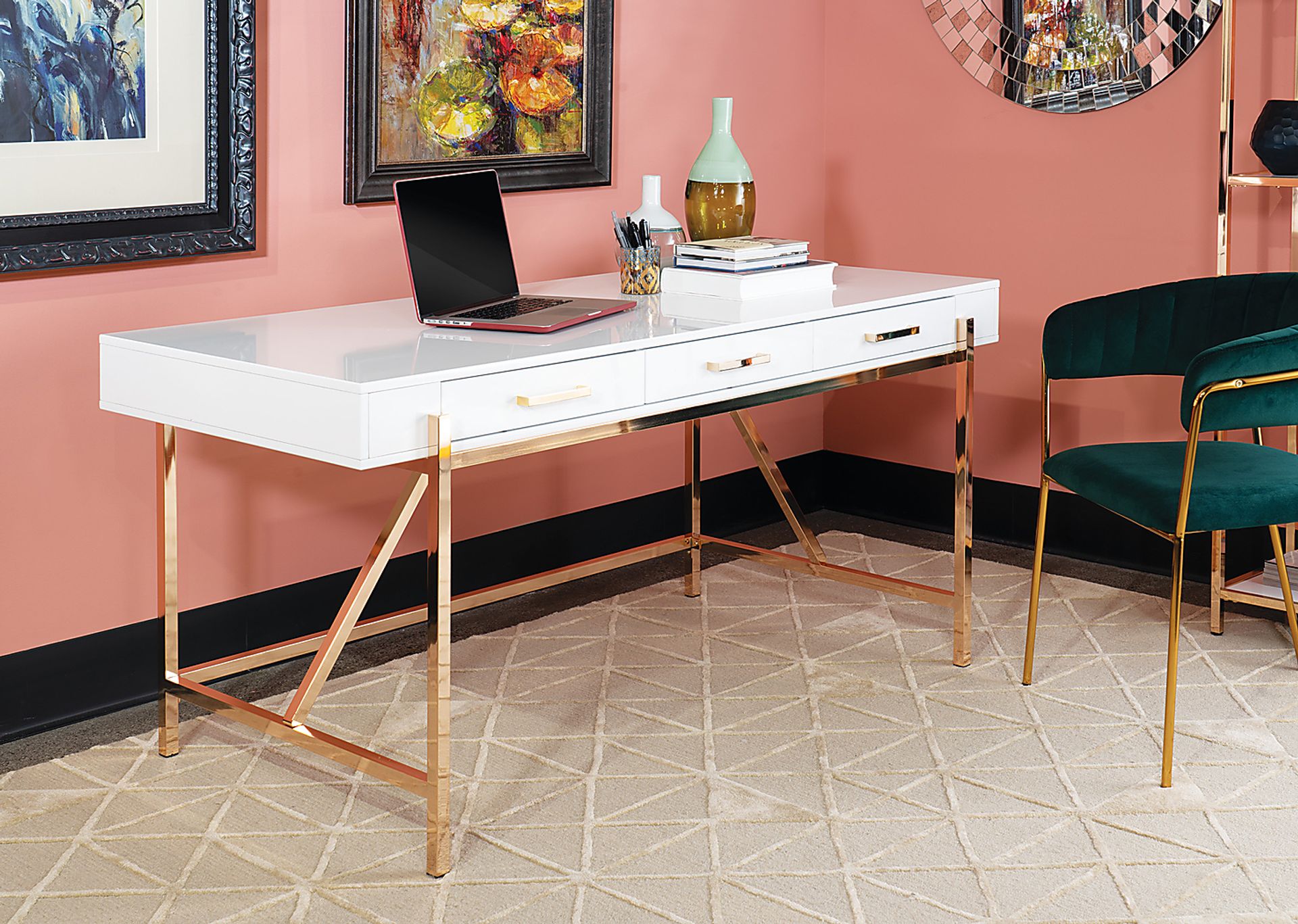 Bartonne White Desk - Image 10