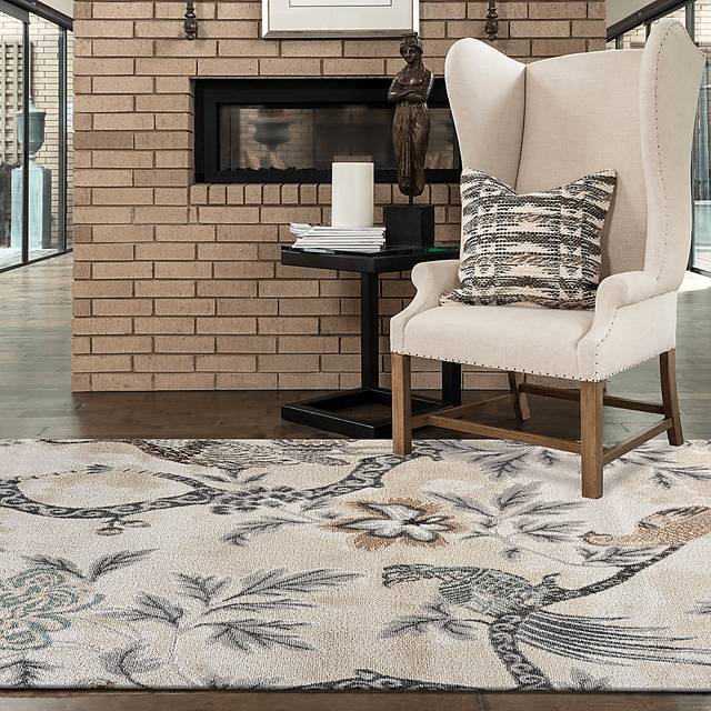 Basara Ivory 5'2 x 7'2 Rug - Thumbnail - Image 2