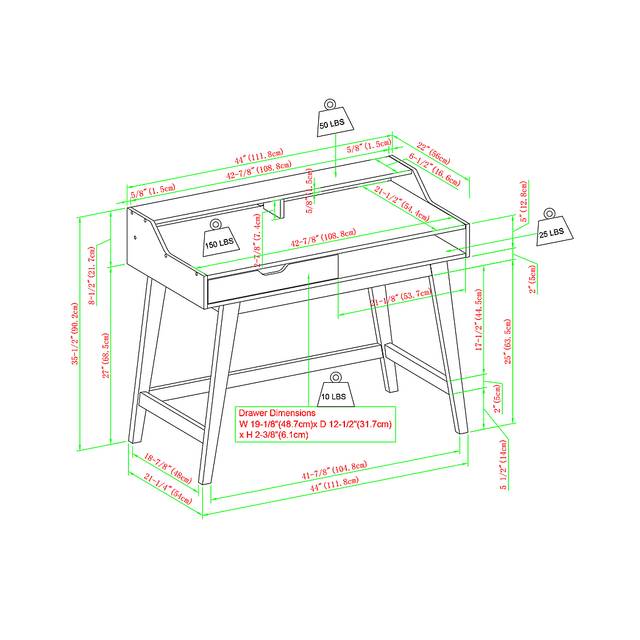 Basford Brown Desk - Thumbnail - Image 8