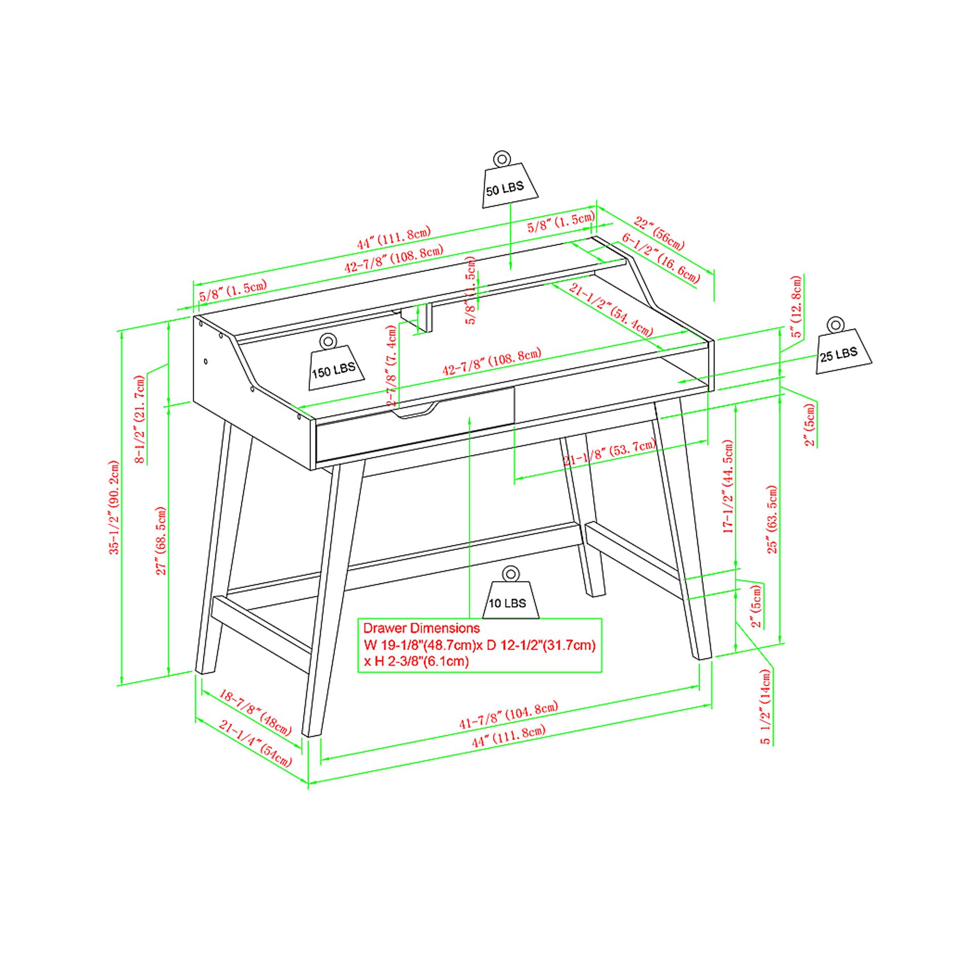Basford Brown Desk - Image 8