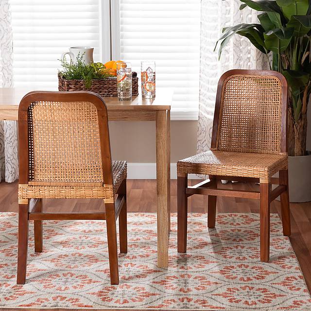 Basian Brown Side Chair, Set of 2 - Thumbnail - Image 2