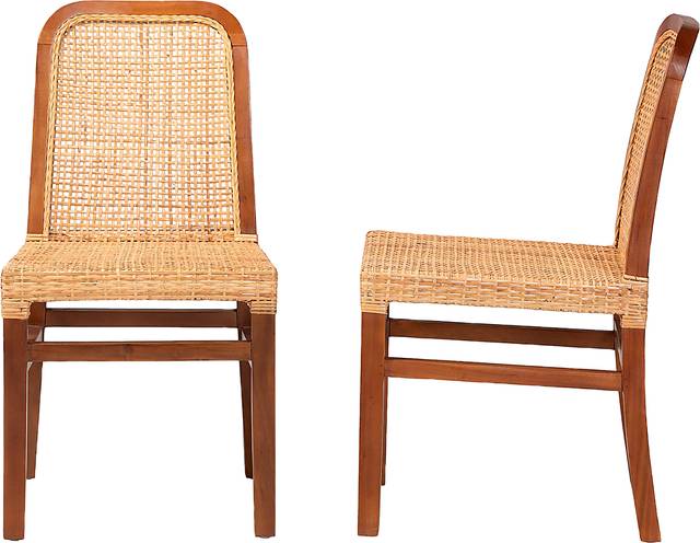 Basian Brown Side Chair, Set of 2 - Thumbnail - Image 5