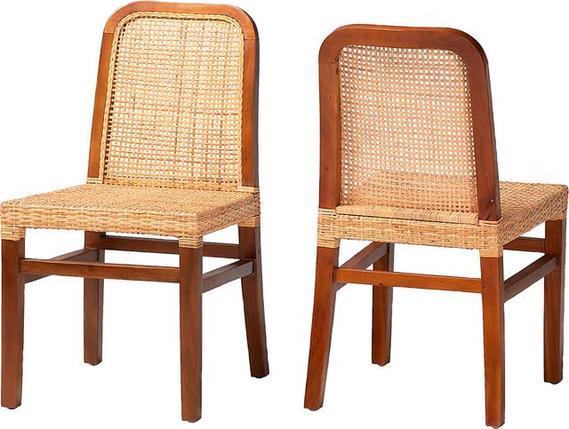 Basian Brown Side Chair, Set of 2 - Thumbnail - Image 1