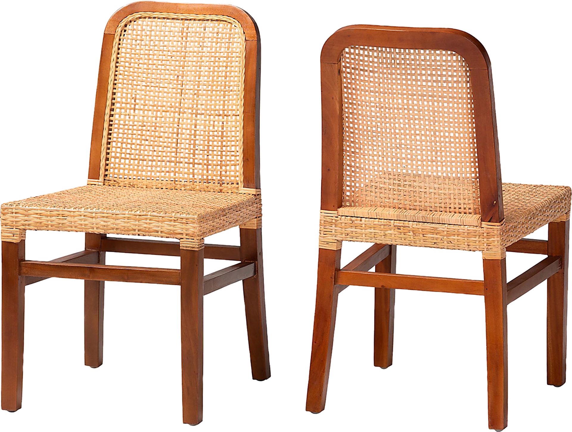 Basian Brown Side Chair, Set of 2 - Image 1