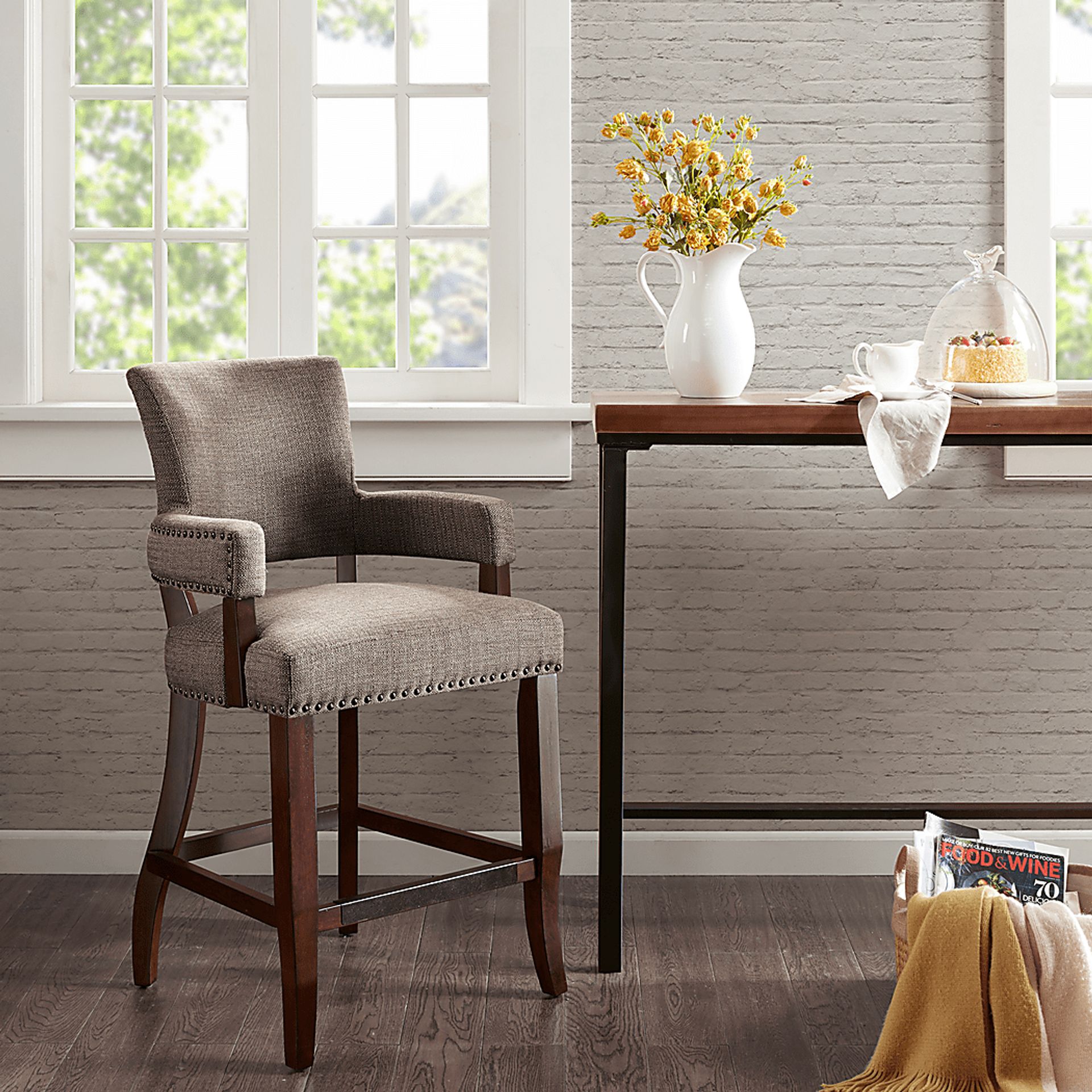 Basildon Brown Counter Height Stool - Image 5