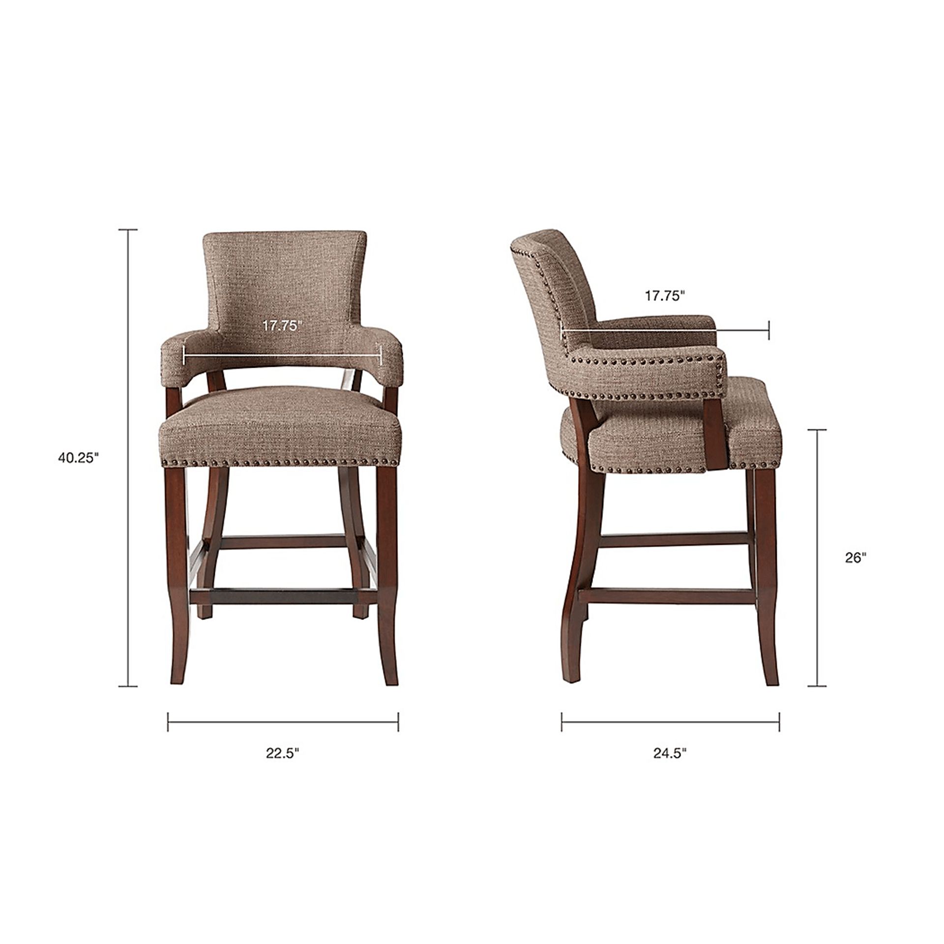 Basildon Brown Counter Height Stool - Image 6