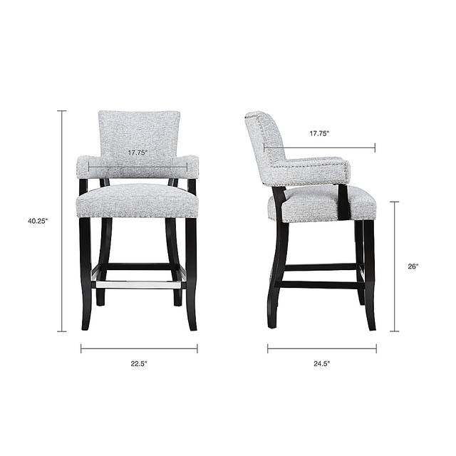 Basildon Gray Counter Height Stool - Thumbnail - Image 6